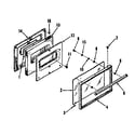Kenmore 9117278811 oven door section diagram