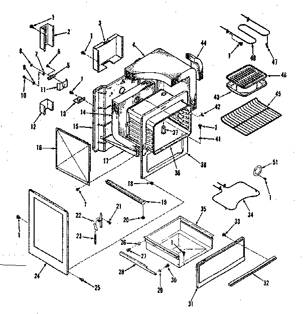 Kenmore 9119318710 body section diagram