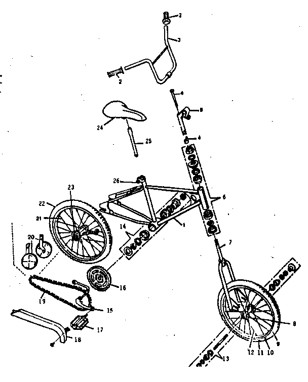 Huffy 11748 replacement parts diagram