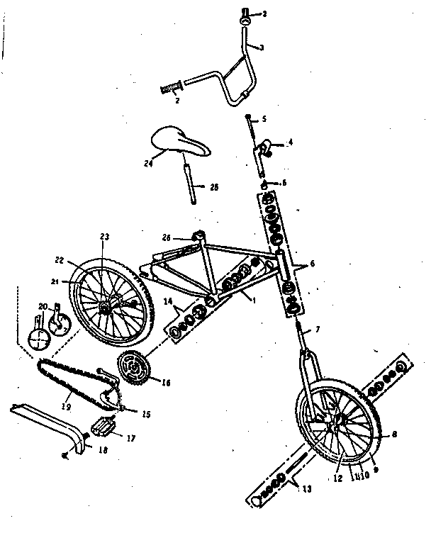 Huffy 11907 replacement parts diagram