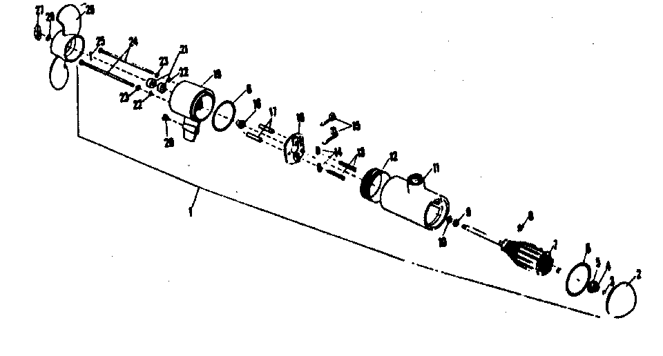 Minn Kota 565M motor assembly (complete) diagram