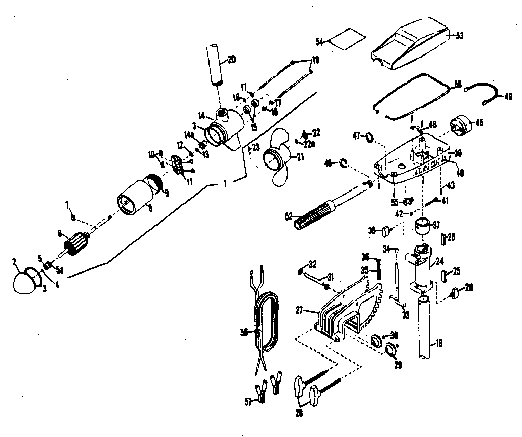 Minn Kota 35M fishing motor diagram