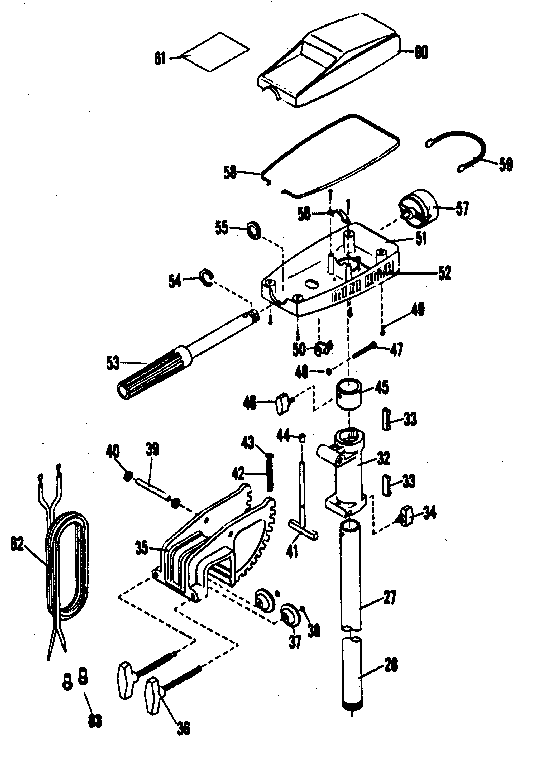 Minn Kota 95M replacement parts diagram