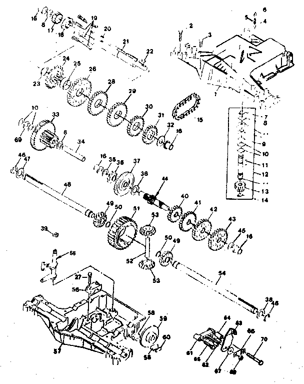 Footedana 4150-52 transaxle diagram