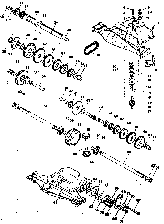 Footedana 4360-3 transaxle diagram