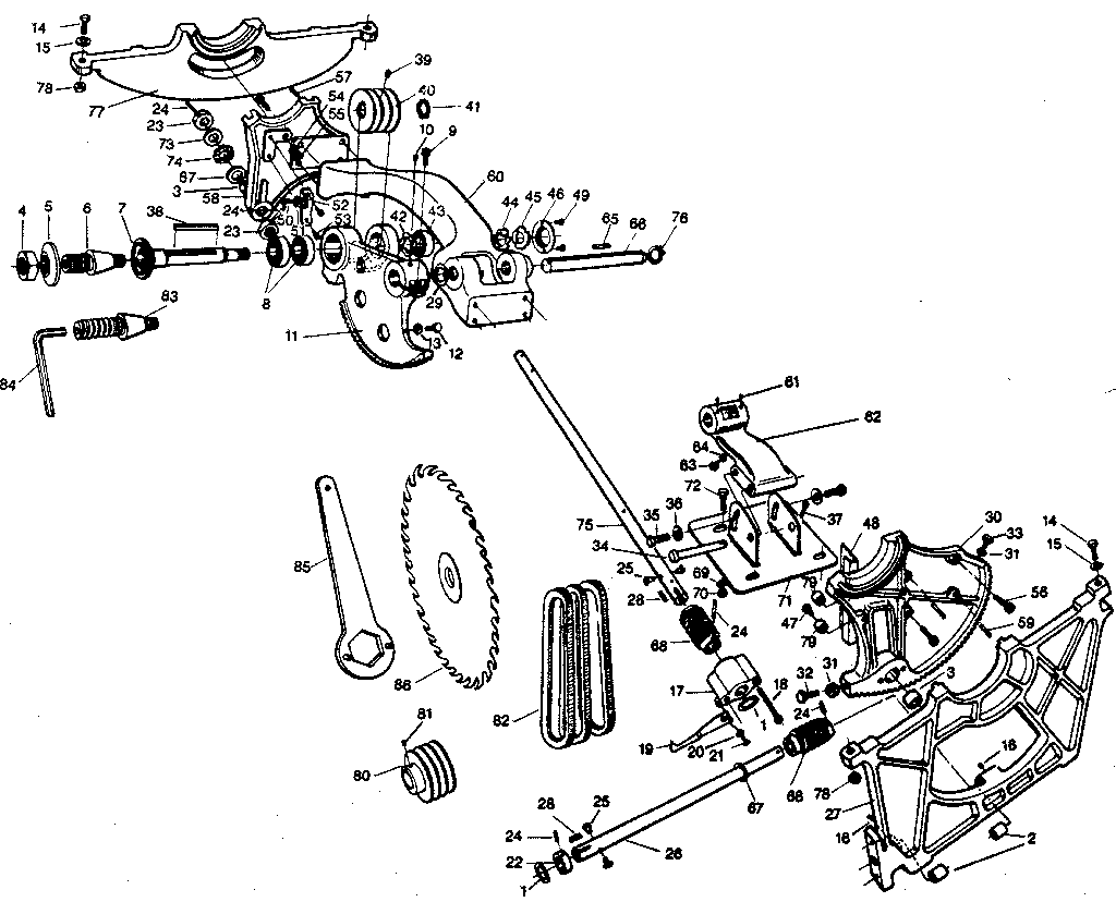 Craftsman 35122652 main mechanism diagram