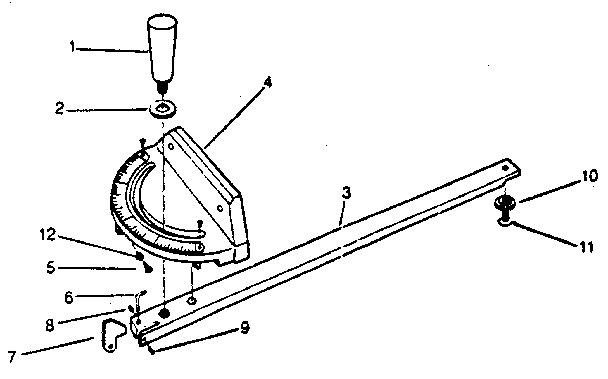 Craftsman 35122652 miter gauge diagram