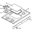 Kenmore 1197438810 cooktop section diagram