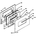 Kenmore 1199058810 oven door (119.9038810) diagram