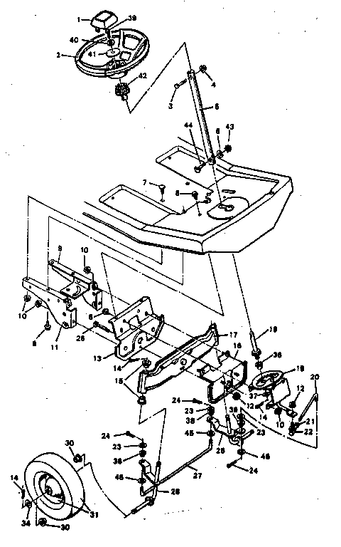 Craftsman 502254121 steering system diagram