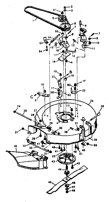 Craftsman 502254121 blade housing diagram