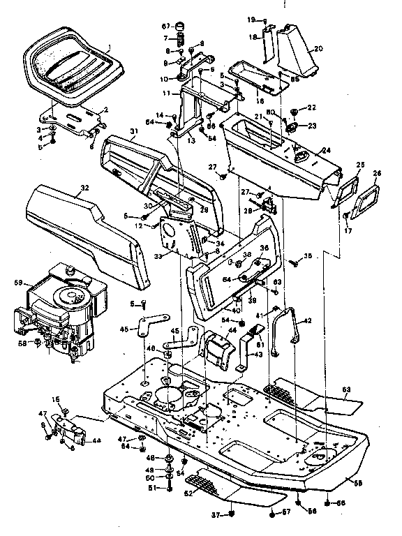 Craftsman 502254142 body and chassis diagram