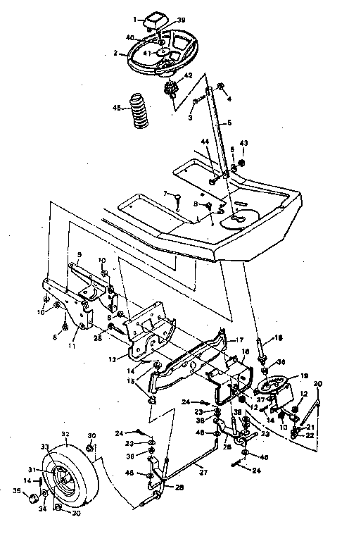 Craftsman 502254142 steering system diagram