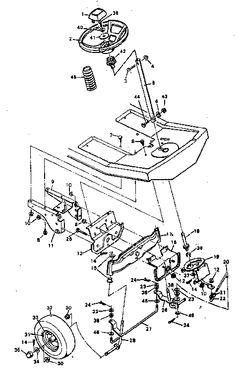 Craftsman 502254152 steering system diagram