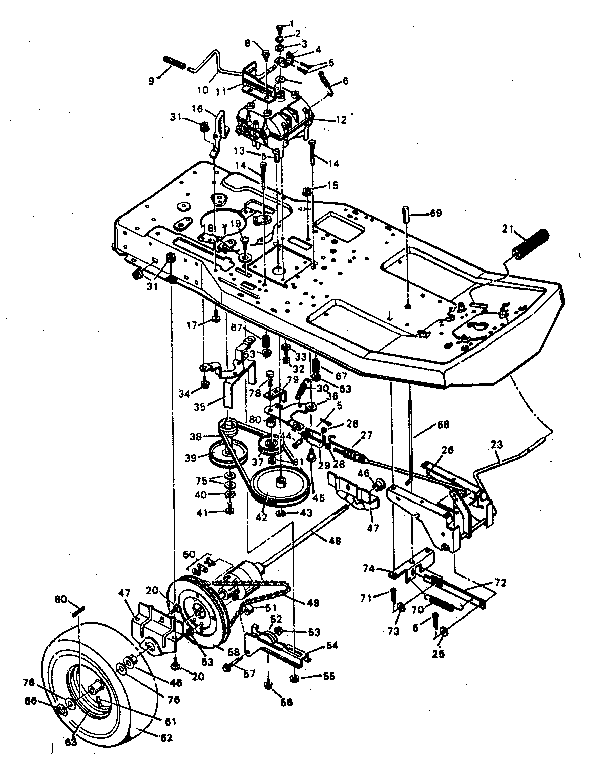 Craftsman 502254170 drive system diagram