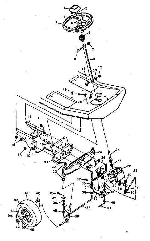 Craftsman 502254170 steering system diagram