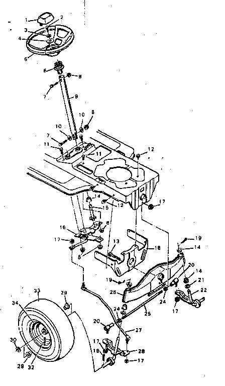 Craftsman 502254211 steering system diagram