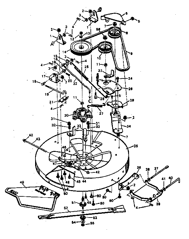 Craftsman 502254211 mower housing diagram