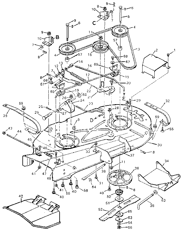 Craftsman 502254281 blade housing diagram