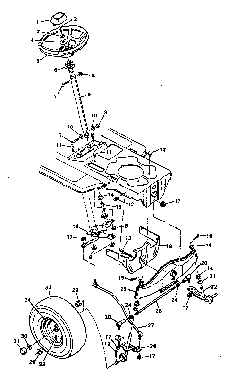 Craftsman 502254290 steering system diagram