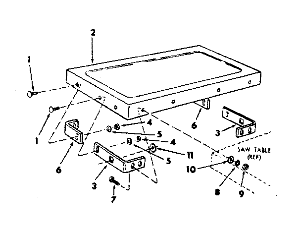 Craftsman 113290600 table ext supplied w/model 290650 only diagram