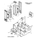 Kenmore 629776670 cabinet, body and control assembly diagram