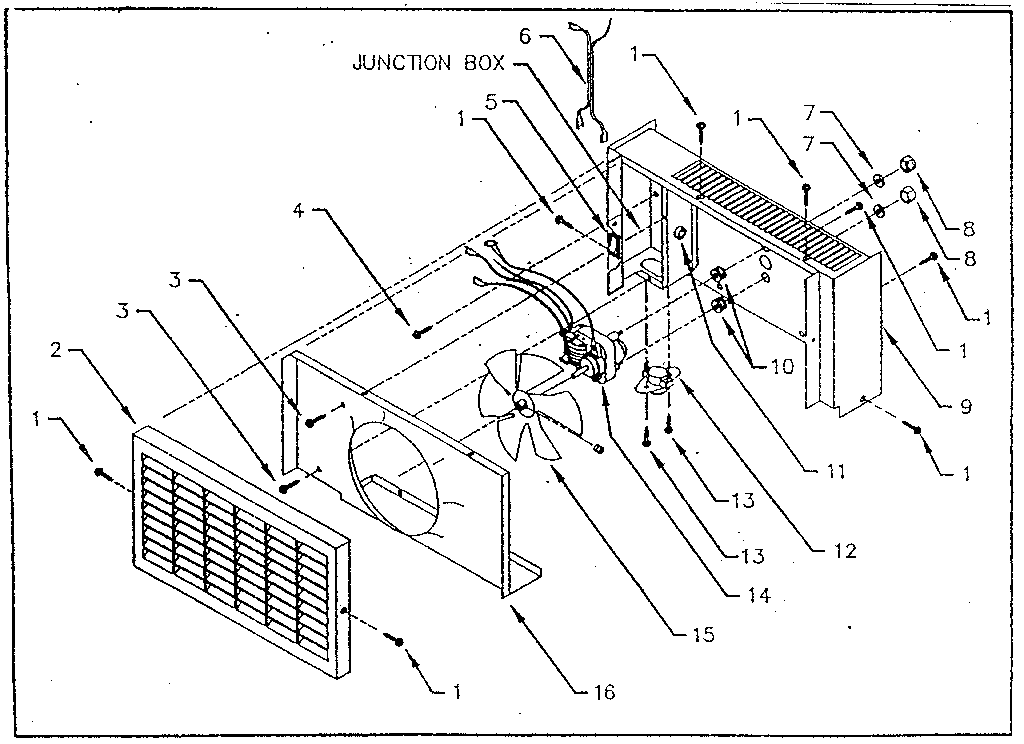 Kenmore 629756660 motor and blower housing diagram
