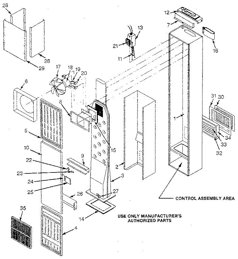 Kenmore 629776810 cabinet and body assembly diagram