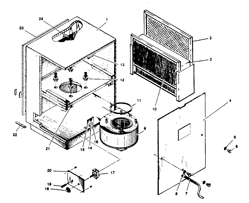 Kenmore 635733100 unit parts diagram