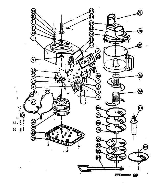 Sunbeam 84071-PROCESSOR replacement parts diagram