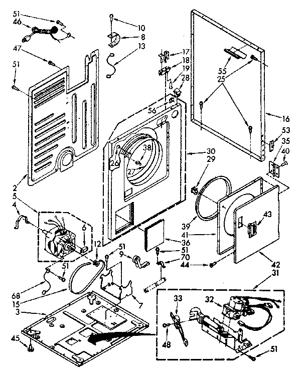 Kenmore 11089419600 cabinet parts diagram