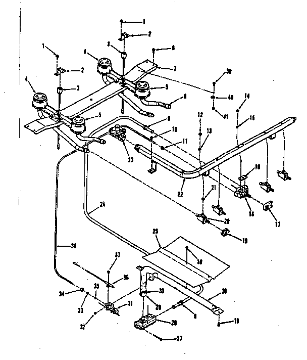Kenmore 9117138811 burner section diagram