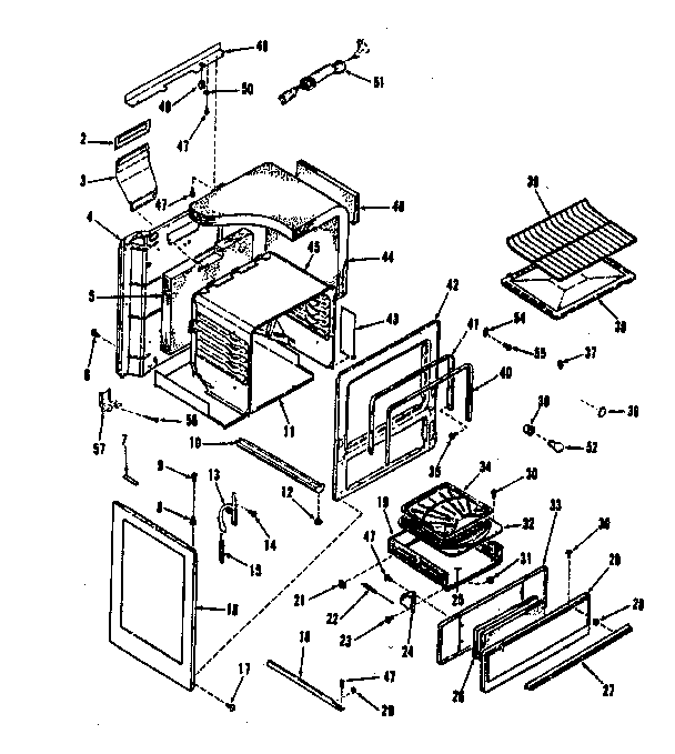 Kenmore 9117138811 body section diagram