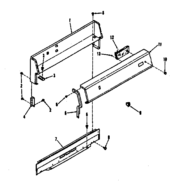 Kenmore 9116128811 backguard section diagram