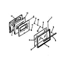Kenmore 9117168811 oven door section 911.6148811, 911.6168811 diagram