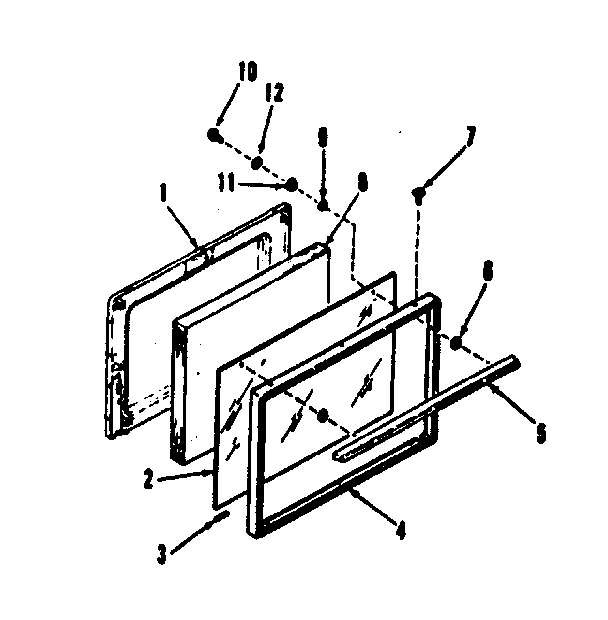 Kenmore 9116128811 door section 911.7148811 diagram