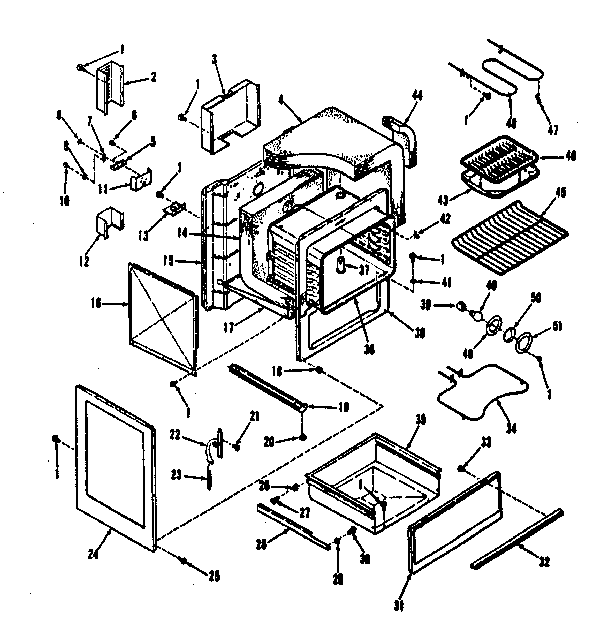 Kenmore 1036408710 body section diagram