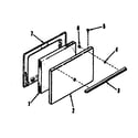 Kenmore 9117138810 911.6118810, 911.7118810 oven door section diagram