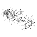 Kenmore 9117358810 oven door section diagram
