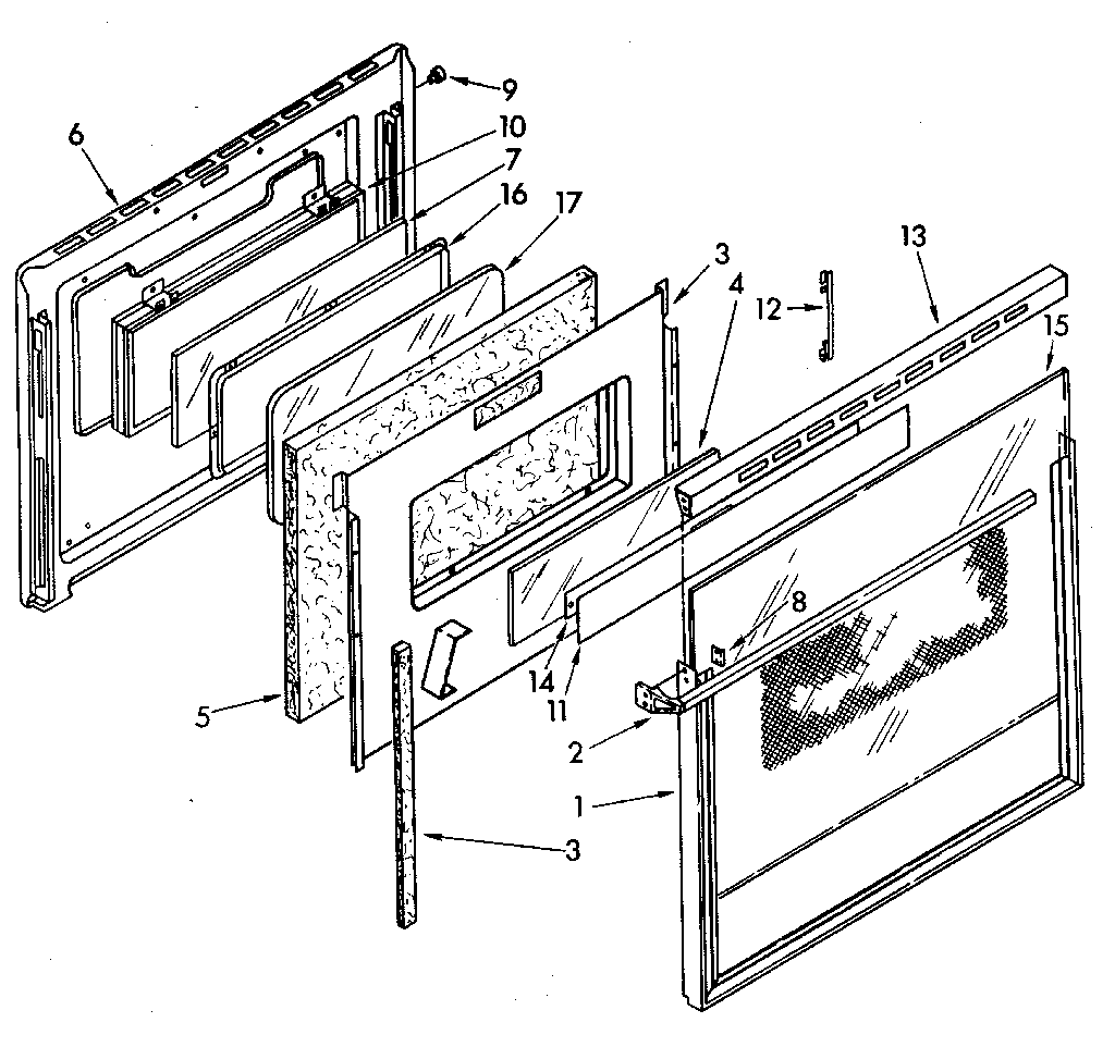 Kenmore 6654098990 door diagram