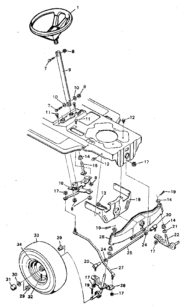 Craftsman 502259280 steering system diagram