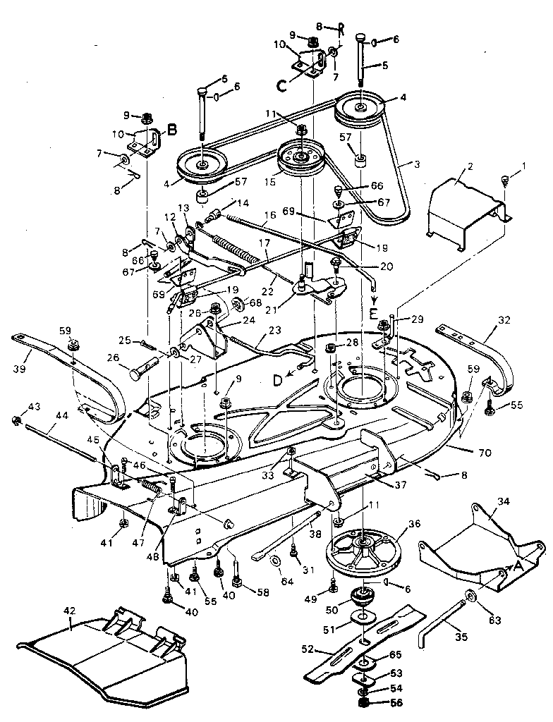 Craftsman 502259280 mower housing diagram
