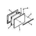 Kenmore 9117108810 911.6108810, 911.9108810 oven button door section diagram