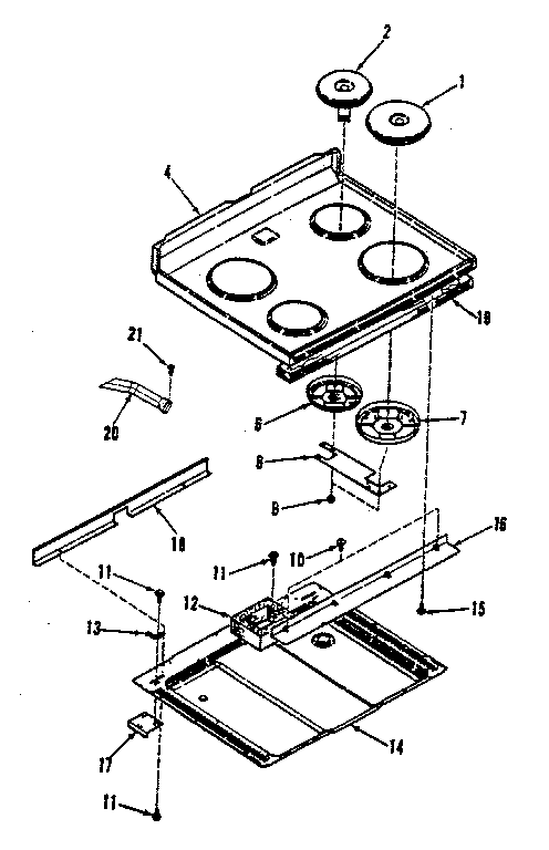 Kenmore 9119198810 main section diagram