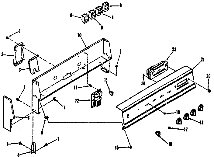 Kenmore 9119328810 backguard section diagram