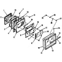 Kenmore 2784038892 oven door section diagram