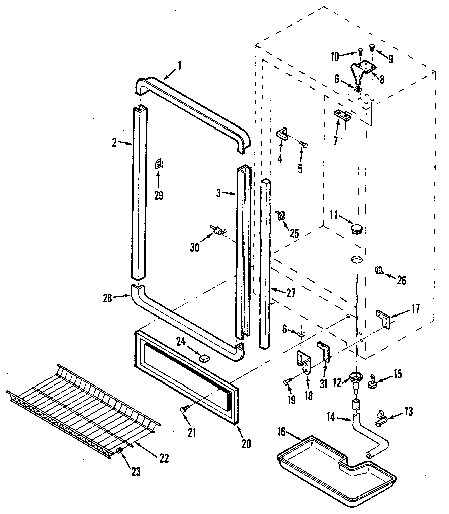 Kenmore 2538283680 cabinet diagram
