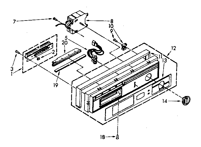 Kenmore 6651578580 control panel diagram