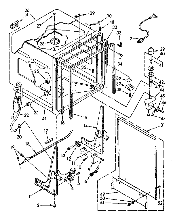 Kenmore 6651578580 tub diagram