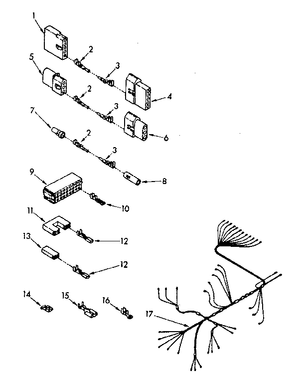 Kenmore 6651578580 wiring harness diagram